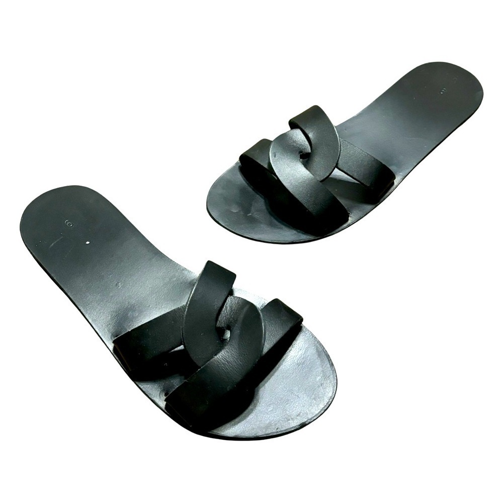 Greek sandals vegan leather size 9